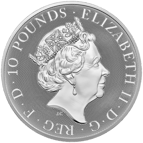 Pièce 10 onces d'argent Les bêtes de Tudor : Le Yale de Beaufort 2023 | La Monnaie royale