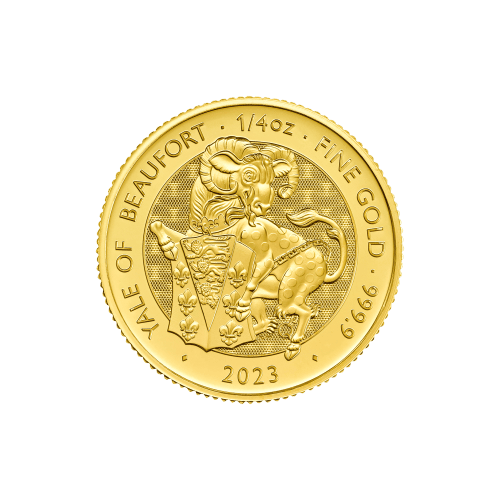 Pièce 1/4 once d'or Les bêtes de Tudor : Le Yale de Beaufort 2023 | La Monnaie royale