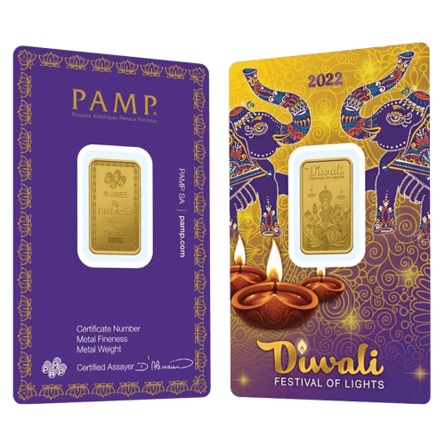 5 gram 2022 Diwali Gold Bar | PAMP Suisse