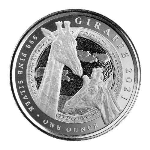 1 oz 2021 Equatorial Guinea Giraffe Silver Coin | Scottsdale Mint