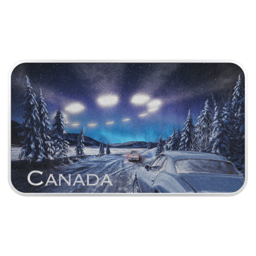 1 oz 2022 Canada's Unexplained Phenomena: The Yukon Encounter Rectangular Silver Coin | Royal Canadian Mint