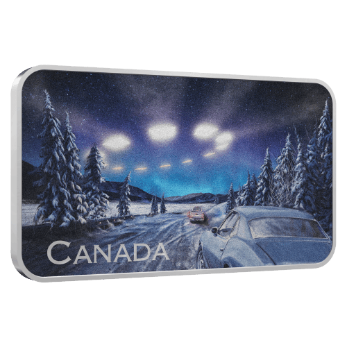 1 oz 2022 Canada's Unexplained Phenomena: The Yukon Encounter Rectangular Silver Coin | Royal Canadian Mint