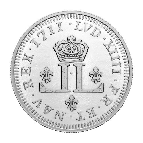 Set of 2 x 2022 Relics of New France Louis XIV 30 Deniers: Replica and Relic Silver Coins | Royal Canadian Mint