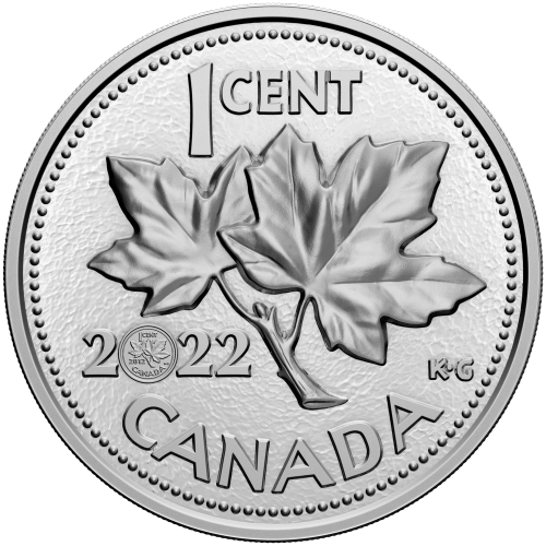 Pièce 5 kilos d'argent 10e anniversaire de la dernière pièce de un cent 2022 | Monnaie royale canadienne