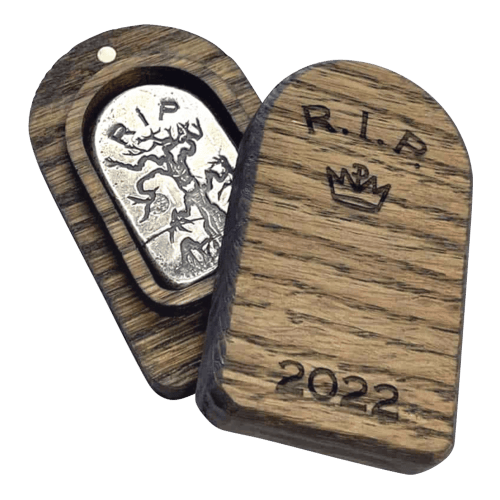 2 oz Haunted Tree Tombstone Shaped Silver Bar | Monarch Precious Metals