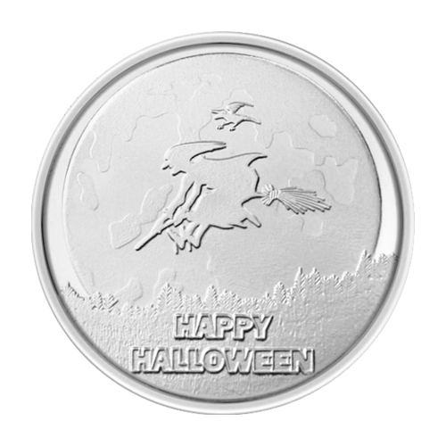 Ronde 1 once d'argent Halloween : Sorcière | Monnaie de SilverTowne