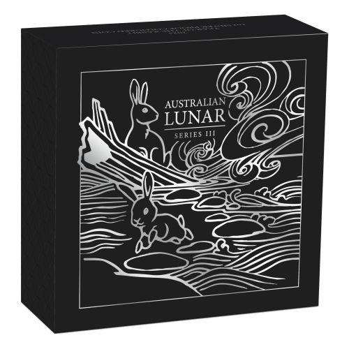1 oz 2023 Australian Lunar Series III: Year of the Rabbit Colourized Proof Silver Coin | Perth Mint