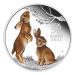 1 oz 2023 Australian Lunar Series III: Year of the Rabbit Colourized Proof Silver Coin | Perth Mint