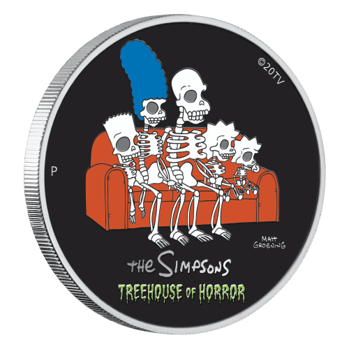 1 oz 2022 The Simpsons: Treehouse of Horror Colourized Silver Coin