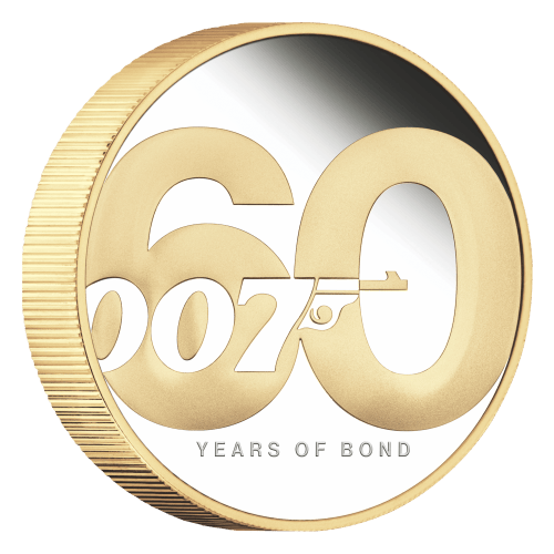 2 oz 2022 James Bond: 60 Years of Bond Gilded Proof Silver Coin | Perth Mint