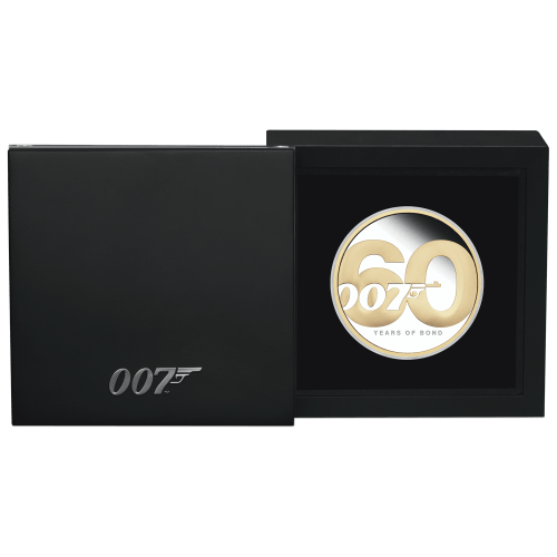 2 oz 2022 James Bond: 60 Years of Bond Gilded Proof Silver Coin | Perth Mint