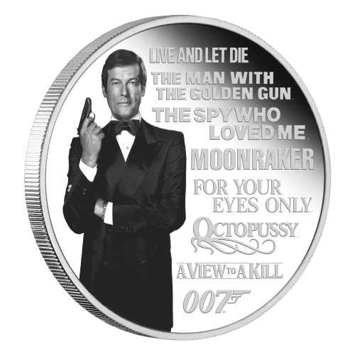 Pièce 1 once d'argent Épreuve numismatique Série Hommage à James Bond : Deuxième émission 2022 | Monnaie de Perth