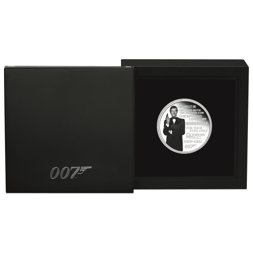 Pièce 1 once d'argent Épreuve numismatique Série Hommage à James Bond : Deuxième émission 2022 | Monnaie de Perth