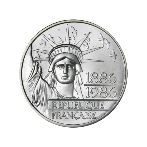 1986 100 Francs Statue of Liberty Piedfort Silver Coin | Paris Mint