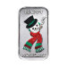 1 oz Snowman Face Colourized Silver Bar | Silvertowne Mint