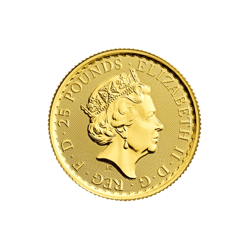Pièce 1/4 once d'or Britannia : Reine Elizabeth II 2023 | La Monnaie royale