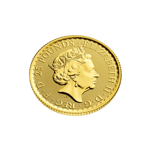 Pièce 1/4 once d'or Britannia : Reine Elizabeth II 2023 | La Monnaie royale