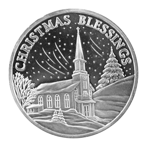 1 oz Christmas Blessings Silver Round | Silvertowne Mint
