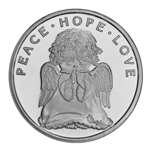 1 oz Peace Hope Love Angel Silver Round | Silvertowne Mint