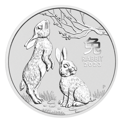 Pièce 1 once d'argent Série Lunaire III australienne : Année du Lapin 2023 | Monnaie de Perth