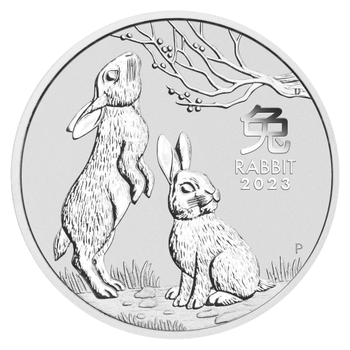 2 oz 2023 Australian Lunar Series III: Year of the Rabbit Silver Coin | Perth Mint