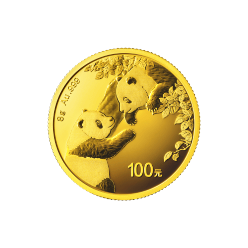 Pièce 8 grammes en or Panda Chine 2023 | Monnaie chinoise