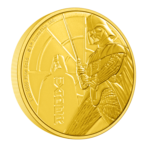 Pièce 1 once d'or Dark Vador 2022 | Monnaie de Nouvelle-Zélande