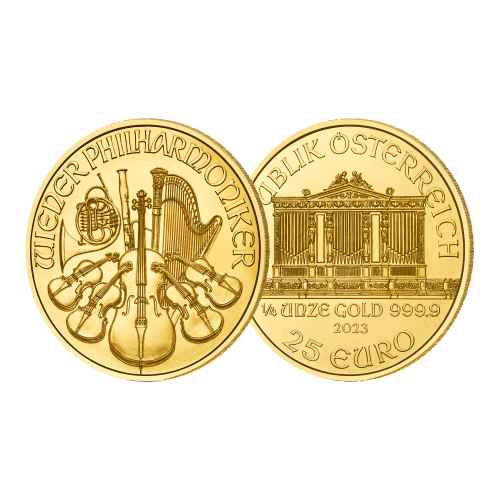 Pièce 1/4 once d'or Philharmonique Autriche 2023 | Monnaie autrichienne