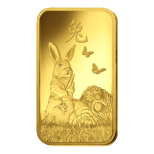1 oz 2023 Lunar Year of the Rabbit Gold Bar | PAMP Suisse