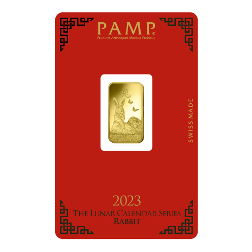 5 gram 2023 Lunar Year of the Rabbit Gold Bar | PAMP Suisse