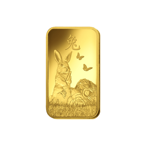 5 gram 2023 Lunar Year of the Rabbit Gold Bar | PAMP Suisse