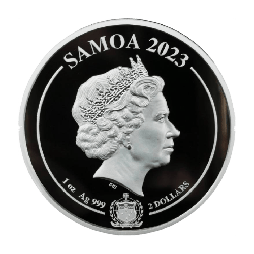 1 oz 2023 Asian Mythical Creatures: Nine Tailed Fox Silver Coin