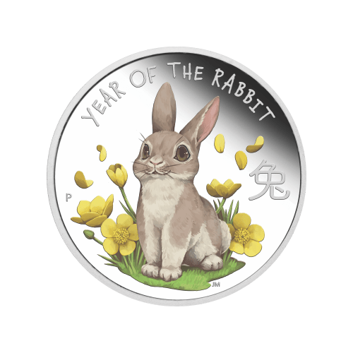 1/2 oz 2023 Australian Lunar Series III: Baby Rabbit Proof Silver Coin | Perth Mint