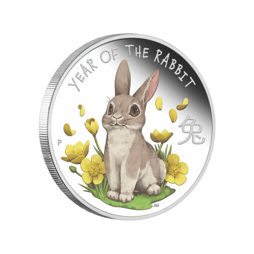1/2 oz 2023 Australian Lunar Series III: Baby Rabbit Proof Silver