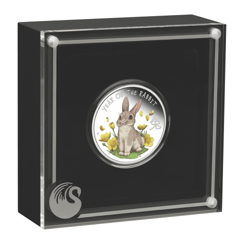 1/2 oz 2023 Australian Lunar Series III: Baby Rabbit Proof Silver Coin | Perth Mint