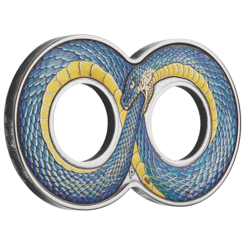 2 oz 2022 Ouroboros Antiqued Colourized Silver Coin | Perth Mint
