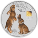 Pièce 1 kilo d'argent coloré Marque d'atelier en or Série Lunaire III : Année du Lapin Australie 2023 | Monnaie de Perth