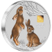 Pièce 1 kilo d'argent coloré Marque d'atelier en or Série Lunaire III : Année du Lapin Australie 2023 | Monnaie de Perth