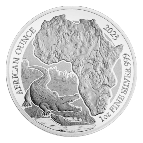 Pièce 1 once d'argent Épreuve numismatique Crocodile du Nil 2023 | Rwanda