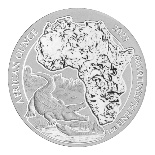 Pièce 1 once de platine Crocodile du Nil 2023 | Rwanda