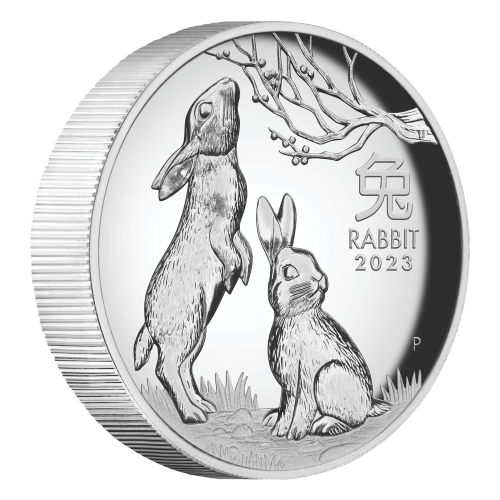 1 oz 2023 Australian Lunar Series III: Year of the Rabbit High-Relief Proof Silver Coin | Perth Mint