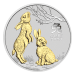 Pièce 1 once d'argent plaquée or Série III Lunaire australienne : Année du Lapin 2023 | Monnaie de Perth