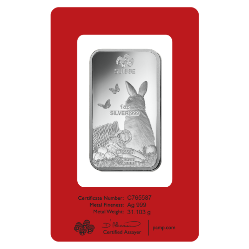 2023 Year Of The Rabbit 1 Oz .999 Fine Silver Round – Golden State Mint – BU In Capsule