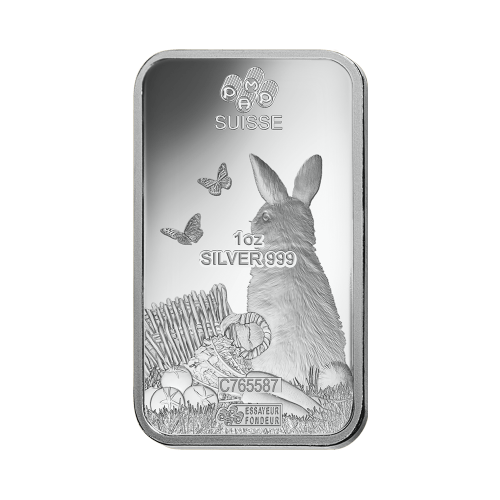 1 oz 2023 Lunar Year of the Rabbit Silver Bar | PAMP Suisse