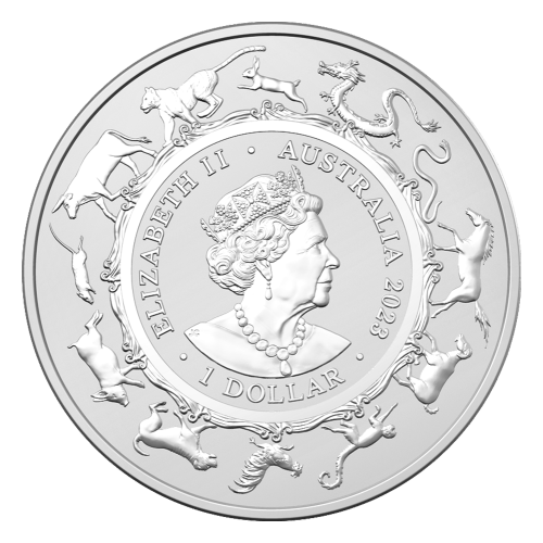 Pièce 1 once d'argent Série Lunaire : Année du Lapin 2023 | Monnaie royale australienne