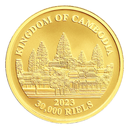 Pièce 1 once d'or Tigres perdus du Cambodge 2023 | Cambodge