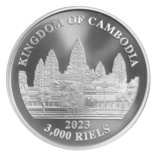 Pièce 1 once d'argent Lost Tigers of Cambodia 2023 | Cambodge