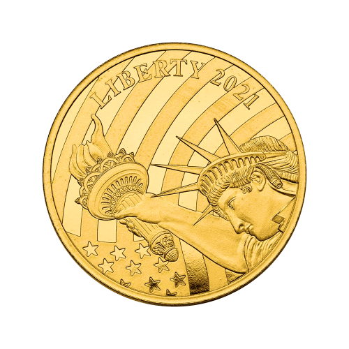 1/2 oz Random Year Cook Islands $25 Liberty Tribute to the US Gold