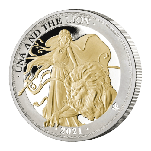Una and the Lion 2021 1oz シルバー 1 oz 2021 Saint Helena Una & the Lion Gilded Proof Silver Coin
