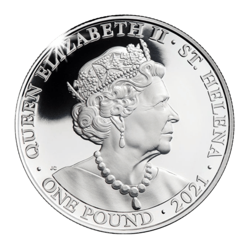 Pièce 1 once d'argent Épreuve numismatique Saint-Hélène Les Vertus de la Reine : Victoire 2021 | Compagnie des Indes orientales